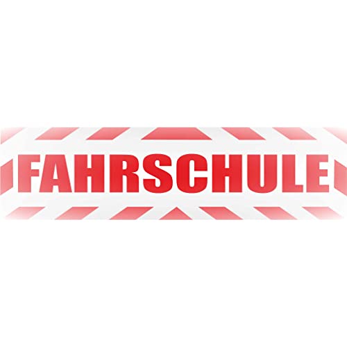 INDIGOS UG - Magnetschild Auto Fahrschule mit Rahmen 45 x 12 cm reflektierend - Magnetfolie LKW Truck Transporter Baustellenfahrzeug Firmenwagen - flexibel abnehmbar, wetterfest von INDIGOS UG