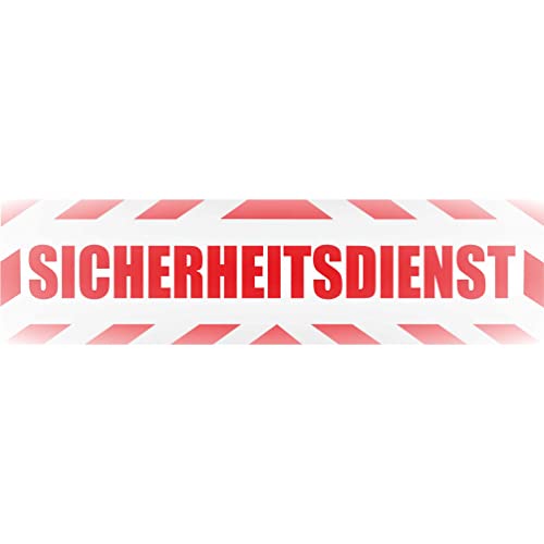 INDIGOS UG - Magnetschild Auto SICHERHEITSDIENST mit Rahmen 30 x 8 cm reflektierend - Magnetfolie LKW Truck Transporter Baustellenfahrzeug Firmenwagen - flexibel abnehmbar, wetterfest von INDIGOS UG
