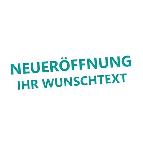 INDIGOS UG - Aufkleber selbst gestalten - Schaufensteraufkleber personalisiert - Neueröffnung Wunschtext - Türkis - 80 cm - Fensterfolie blickdicht - Geschäft, Einzelhandel - individuelle von INDIGOS UG