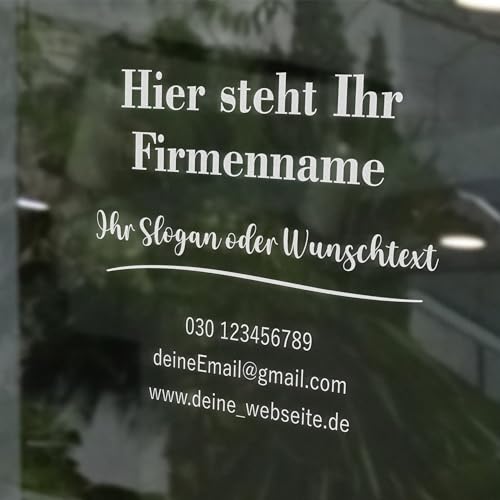 INDIGOS UG - Aufkleber selbst gestalten - Schaufensteraufkleber personalisiert - Wunschtext unterstrichen - 100 cm - Fensterfolie blickdicht - Firma, Einzelhandel, Büro - Schaufensterbeschriftung INDIGOS UG - Aufkleber selbst gestalten - Schaufensteraufkleber personalisiert - Wunschtext unterstrichen - 100 cm - Fensterfolie blickdicht - Firma, Einzelhandel, Büro - Schaufensterbeschriftung von INDIGOS UG