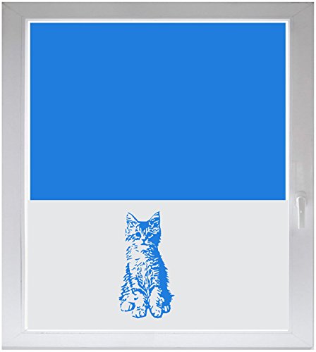 INDIGOS UG Sichtschutzfolie Glasdekorfolie Fensterfolie mit Motiv satiniert Blickdicht - w522 süße Katze - 1000 mm Länge - 500 mm Höhe Viereck - selbstklebend - matt - für Fenster INDIGOS UG Sichtschutzfolie Glasdekorfolie Fensterfolie mit Motiv satiniert Blickdicht - w522 süße Katze - 1000 mm Länge - 500 mm Höhe Viereck - selbstklebend - matt - für Fenster von INDIGOS UG