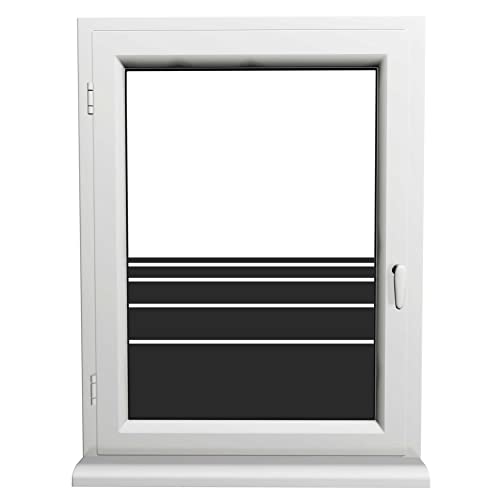 INDIGOS UG Sichtschutzfolie - selbstklebend matt - schwarz - dynamische Streifen - Fenster - für Innen und Außen geeignet - Schaufenster - Sonnenschutz - Fensterfolie - Glasdekorfolie - für Bad INDIGOS UG Sichtschutzfolie - selbstklebend matt - schwarz - dynamische Streifen - Fenster - für Innen und Außen geeignet - Schaufenster - Sonnenschutz - Fensterfolie - Glasdekorfolie - für Bad von INDIGOS UG