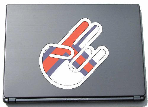 INDIGOS UG Laptop Aufkleber The Shocker Hand Färöer-Inseln 210x144 mm - Umriss weiß - Sticker selbstklebend - Fahne - Flagge - Tuning - Modellblau - Home - Etiketten von INDIGOS UG