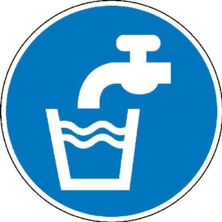 Indigos UG Aufkleber Trinkwasser Gebotsschild - 20 cm - selbstklebender Sicherheits Aufkleber für Tür oder Wand - Warnschild für Gebäude, Hotel, Büro, Firma, Haus, Praxis Indigos UG Aufkleber Trinkwasser Gebotsschild - 20 cm - selbstklebender Sicherheits Aufkleber für Tür oder Wand - Warnschild für Gebäude, Hotel, Büro, Firma, Haus, Praxis von INDIGOS UG