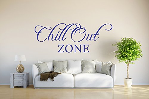 INDIGOS UG - Wandtattoo Wohnzimmer - Wandaufkleber Chill Out Zone- blau - 120x45 cm - Aufkleber Kinderzimmer Schlafzimmer Küche Badezimmer Büro Dekoration INDIGOS UG - Wandtattoo Wohnzimmer - Wandaufkleber Chill Out Zone- blau - 120x45 cm - Aufkleber Kinderzimmer Schlafzimmer Küche Badezimmer Büro Dekoration von INDIGOS UG