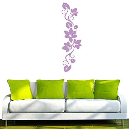 INDIGOS UG - Wandtattoo Wohnzimmer - Wandaufkleber Blümchen Ranke mit hübschen Blumen 96x28 cm - Flieder f269 - Aufkleber Kinderzimmer Schlafzimmer Küche Badezimmer Büro Dekoration INDIGOS UG - Wandtattoo Wohnzimmer - Wandaufkleber Blümchen Ranke mit hübschen Blumen 96x28 cm - Flieder f269 - Aufkleber Kinderzimmer Schlafzimmer Küche Badezimmer Büro Dekoration von INDIGOS UG