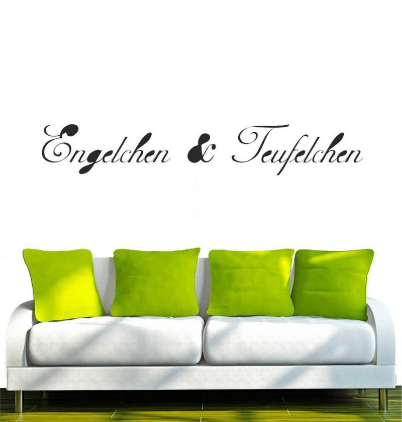 INDIGOS UG Wandtattoo Wandtattoo - Wandaufkleber - w023 Spruch Engelchen und Teufelchen von INDIGOS UG