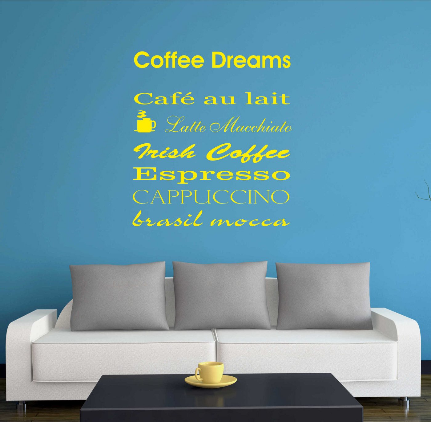 INDIGOS UG Wandtattoo Wandtattoo - Wandaufkleber - w028 Kaffee, Coffee, Kaffeetraum INDIGOS UG Wandtattoo Wandtattoo - Wandaufkleber - w028 Kaffee, Coffee, Kaffeetraum von INDIGOS UG