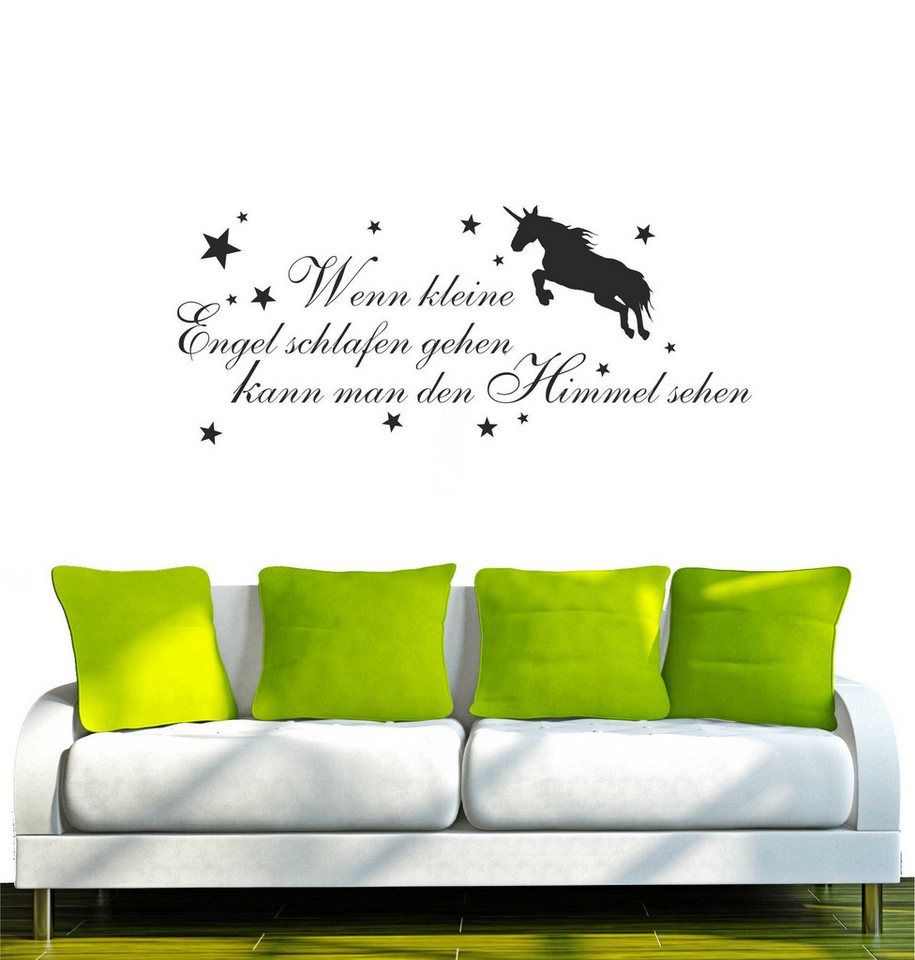 INDIGOS UG Wandtattoo Wandtattoo - Wandaufkleber - w043 Spruch Wenn kleine Engel schlafen INDIGOS UG Wandtattoo Wandtattoo - Wandaufkleber - w043 Spruch Wenn kleine Engel schlafen von INDIGOS UG