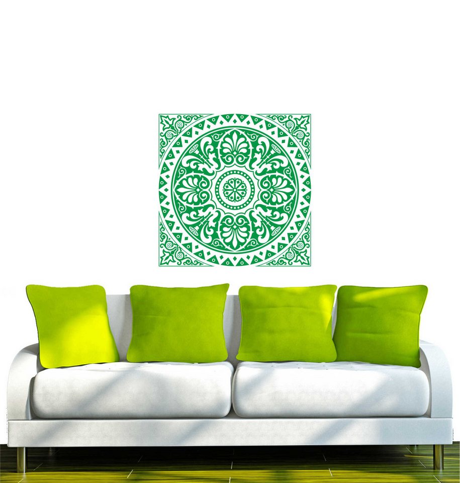 INDIGOS UG Wandtattoo Wandtattoo - Wandaufkleber - w247 Blume Ranke Orient Kreis von INDIGOS UG