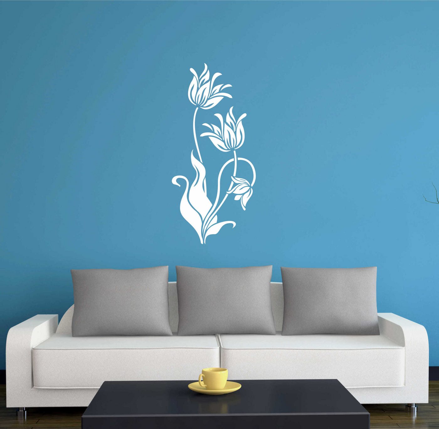 INDIGOS UG Wandtattoo Wandtattoo - Wandaufkleber - w255 Blume Tulpe Pflanze von INDIGOS UG