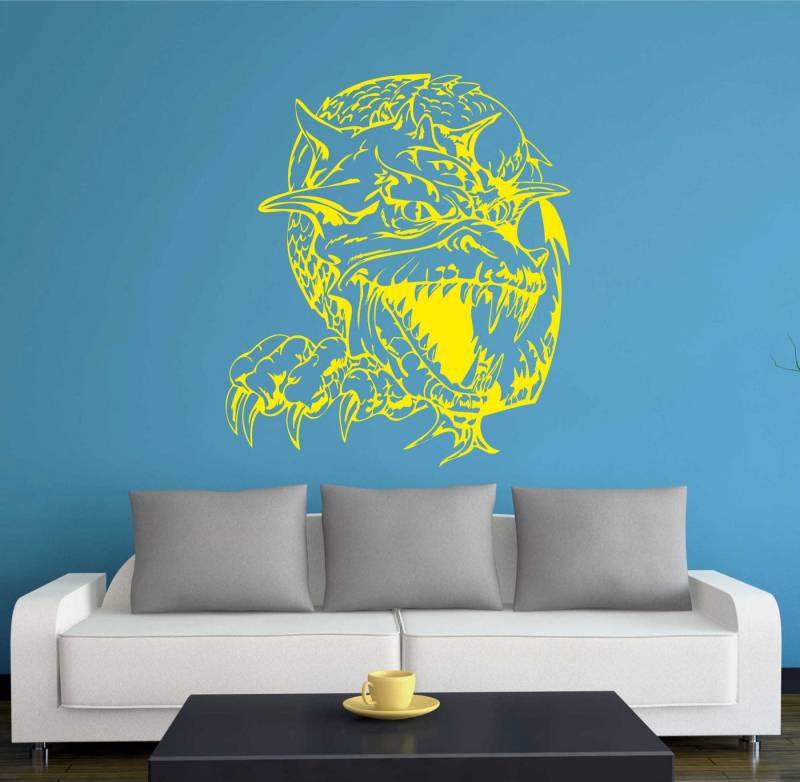 INDIGOS UG Wandtattoo Wandtattoo - Wandaufkleber - w417 Drache Drachen Monster von INDIGOS UG