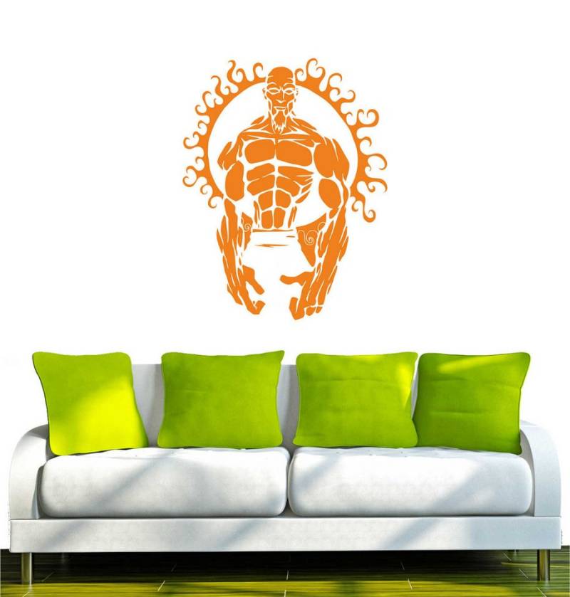 INDIGOS UG Wandtattoo Wandtattoo - Wandaufkleber - w437 Monster Teufel Stark von INDIGOS UG