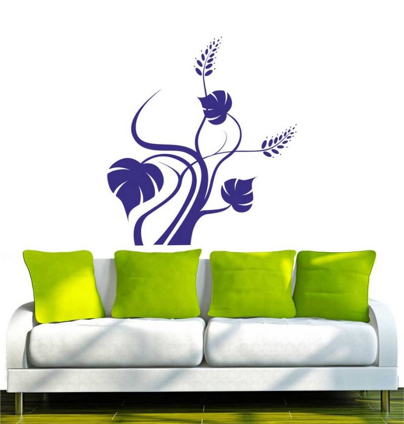 INDIGOS UG Wandtattoo Wandtattoo - Wandaufkleber - w458 Pflanze Gewirr Blatt Blätter von INDIGOS UG