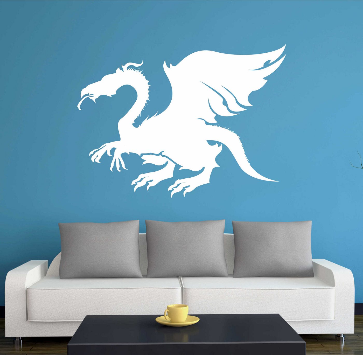 INDIGOS UG Wandtattoo Wandtattoo - Wandaufkleber - w482 Drachen Flügel Fliegen INDIGOS UG Wandtattoo Wandtattoo - Wandaufkleber - w482 Drachen Flügel Fliegen von INDIGOS UG