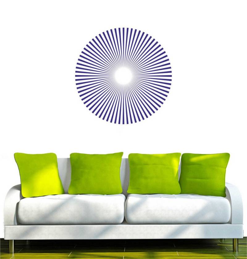 INDIGOS UG Wandtattoo Wandtattoo - Wandaufkleber - w495 Kreis Linien Lines von INDIGOS UG