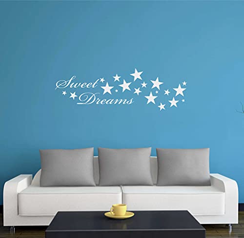 INDIGOS UG - Wandtattoo Wohnzimmer - Wandaufkleber w187 Sweet Dreams Spruch Wandaufkleber 80x26cm, Silber - Kinderzimmer Schlafzimmer Küche Badezimmer Büro INDIGOS UG - Wandtattoo Wohnzimmer - Wandaufkleber w187 Sweet Dreams Spruch Wandaufkleber 80x26cm, Silber - Kinderzimmer Schlafzimmer Küche Badezimmer Büro von INDIGOS UG