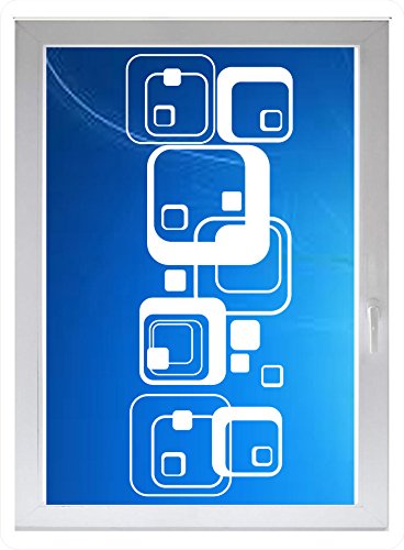 INDIGOS UG - Wohnzimmer Retro Cubes Quadrate - Farbe: Weiss - 60x23 cm - Sichtschutzfolie - Fensterfolie - Glasdekorfolie - für die Küche, Wohnzimmer Retro Cubes Quadrate ans Fenster - selbstklebend INDIGOS UG - Wohnzimmer Retro Cubes Quadrate - Farbe: Weiss - 60x23 cm - Sichtschutzfolie - Fensterfolie - Glasdekorfolie - für die Küche, Wohnzimmer Retro Cubes Quadrate ans Fenster - selbstklebend von INDIGOS UG