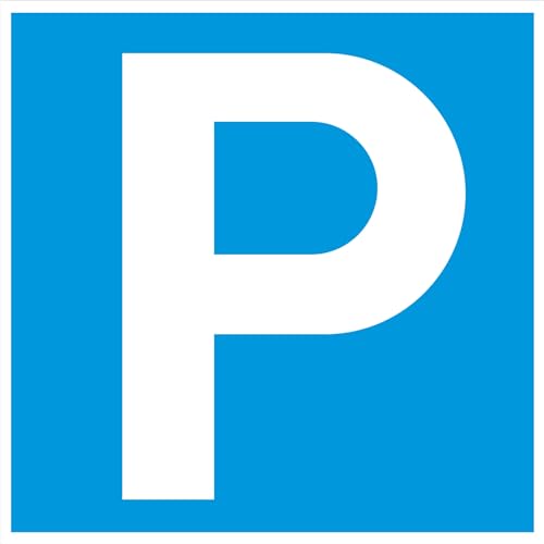 Indigos UG - 3mm Aluverbundplatte - Parkplatz Verkehrsschild StVO 60x60 cm - Warnung - Sicherheit - Hotel, Firma, Haus von INDIGOS UG