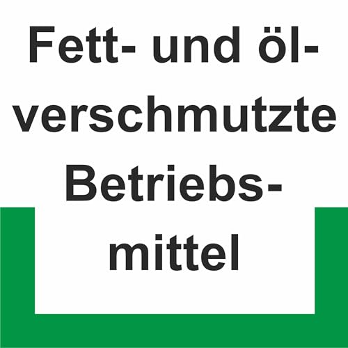 Indigos UG Aufkleber Fett- und ölverschmutzte Betriebsmittel Textschild - 10x10 cm - selbstklebender Sicherheits Aufkleber für Tür oder Wand - Warnschild für Gebäude, Hotel, Büro, Firma, Haus, Praxis Indigos UG Aufkleber Fett- und ölverschmutzte Betriebsmittel Textschild - 10x10 cm - selbstklebender Sicherheits Aufkleber für Tür oder Wand - Warnschild für Gebäude, Hotel, Büro, Firma, Haus, Praxis von INDIGOS UG