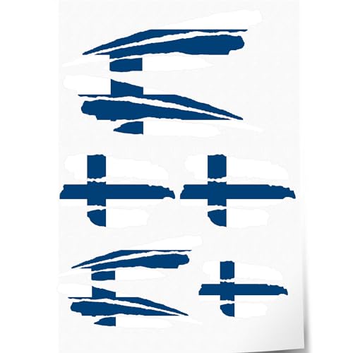 Indigos UG Aufkleber Finnland - 7 Autoaufkleber - Flagge - Fahne mit 3 Streifen - selbstklebende Fahnen für Heckscheibe, Modellbau, Sport, Motorrad, Auto, Tuning, Fenster, Kofferraum Indigos UG Aufkleber Finnland - 7 Autoaufkleber - Flagge - Fahne mit 3 Streifen - selbstklebende Fahnen für Heckscheibe, Modellbau, Sport, Motorrad, Auto, Tuning, Fenster, Kofferraum von INDIGOS UG