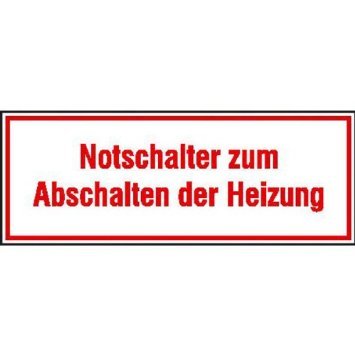 Indigos UG Aufkleber - Notschalter zum Abschalten der Heizung - 8x3 cm - selbstklebender Sicherheits Aufkleber für Tür oder Wand - Warnschild für Gebäude, Hotel, Büro, Firma, Haus, Praxis Indigos UG Aufkleber - Notschalter zum Abschalten der Heizung - 8x3 cm - selbstklebender Sicherheits Aufkleber für Tür oder Wand - Warnschild für Gebäude, Hotel, Büro, Firma, Haus, Praxis von INDIGOS UG