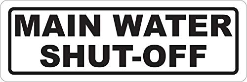 Indigos UG Aufkleber Main Water Shut-Off Sign 304mmx108mm - Büro - Firma - Schule Indigos UG Aufkleber Main Water Shut-Off Sign 304mmx108mm - Büro - Firma - Schule von INDIGOS UG