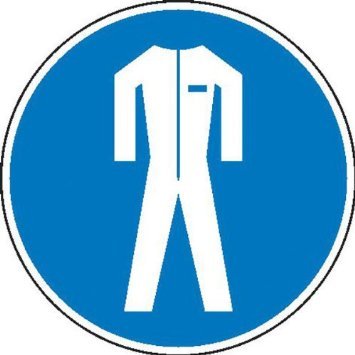 Indigos UG Aufkleber Schutzkleidung benutzen Gebotsschild - 10cm - selbstklebender Sicherheits Aufkleber für Tür oder Wand - Warnschild für Gebäude, Hotel, Büro, Firma, Haus, Praxis Indigos UG Aufkleber Schutzkleidung benutzen Gebotsschild - 10cm - selbstklebender Sicherheits Aufkleber für Tür oder Wand - Warnschild für Gebäude, Hotel, Büro, Firma, Haus, Praxis von INDIGOS UG