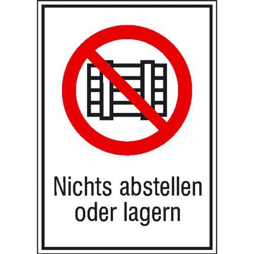 Indigos UG Aufkleber Verbots-Kombischild Nichts abstellen oder lagern - 21,00x29,7 cm - selbstklebender Sicherheits Aufkleber für Tür oder Wand - Warnschild für Gebäude, Hotel, Büro, Firma Indigos UG Aufkleber Verbots-Kombischild Nichts abstellen oder lagern - 21,00x29,7 cm - selbstklebender Sicherheits Aufkleber für Tür oder Wand - Warnschild für Gebäude, Hotel, Büro, Firma von INDIGOS UG