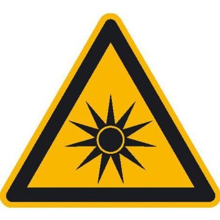 Indigos UG - Aufkleber - Warnung vor optischer Strahlung Warnschild, 20cm von INDIGOS UG