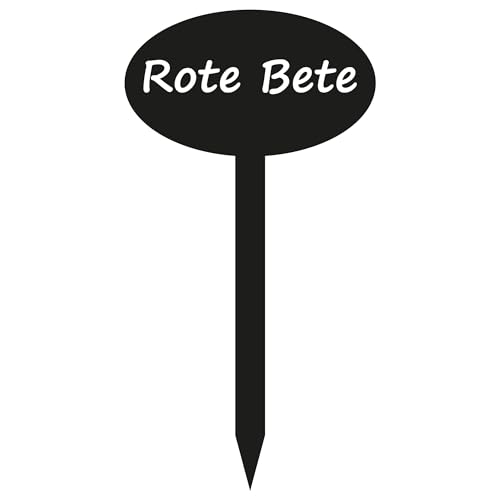 Indigos UG - Pflanzenstecker aus Aluverbundplatte Schild - für Garten, Beet - Rote Bete - 11,5 cm hoch - wetterfest - Pflanzenschilder beschriftet - Beetschilder, Kräuter, Gemüse, Obst, Blumen von INDIGOS UG