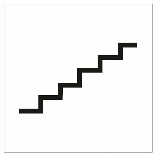 Indigos UG - Schild Symbolschilder zur Raumkennzeichnung - 15x15 cm - TreppenHaus - Aluverbundplatte 3mm - Treppe - Warnung - Sicherheit - Hotel, Firma, Haus - Aluverbundplatte 3mm - Hinweisschild von INDIGOS UG