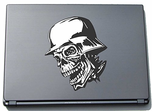 INDIGOS UG Laptopskin Aufkleber Decal Sticker Laptop 144mmx150mm Soldat Schädel von INDIGOS UG