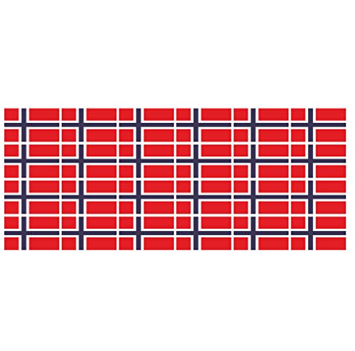 INDIGOS UG - Mini Aufkleber Set - Pack glatt - 33x20mm - selbstklebender Sticker - Norwegen - Flagge - Banner - Standarte fürs Auto, Büro, zu Hause und die Schule - 24 Stück - für Auto, Laptop von INDIGOS UG
