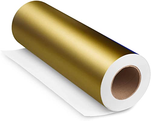 Möbelfolie selbstklebend - Klebefolie Auto außen glänzend - Plotterfolie Folie 5m Rolle matt, 100 cm Höhe für Wandtattoos gold - Markierungen, Beschriftungen und Dekorationen - Klebefolie Auto außen von INDIGOS UG
