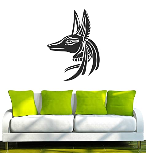 WANDTATTOO w419 Anubis Ägypten Rächter Wandaufkleber 96x70cm, schwarz - Dekoration Fensterfolie - Wandaufkleber - Kinderzimmer Wohnzimmer Schlafzimmer Küche Badezimmer Büro Hotel von INDIGOS UG