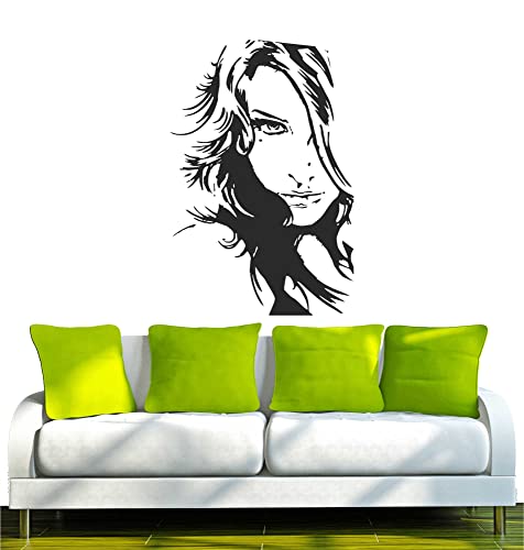 WANDTATTOO w429 Sexy Frau Mädchen Wandaufkleber 96x64cm, schwarz - Dekoration Fensterfolie - Wandaufkleber - Kinderzimmer Wohnzimmer Schlafzimmer Küche Badezimmer Büro Hotel von INDIGOS UG