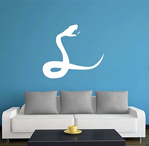 WANDTATTOO weiß w062 Schlange - Snake 120x105 cm - Dekoration Fensterfolie - Wandaufkleber - Kinderzimmer Wohnzimmer Schlafzimmer Küche Badezimmer Büro Hotel von INDIGOS UG