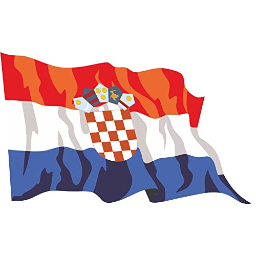 Indigos UG Auto Aufkleber Kroatien 10 cm - wehend - LS42 - Autoaufkleber Fahne - Sticker Flagge - Heckscheibe, Spoiler, Tuning - UV-beständig und selbstklebend Indigos UG Auto Aufkleber Kroatien 10 cm - wehend - LS42 - Autoaufkleber Fahne - Sticker Flagge - Heckscheibe, Spoiler, Tuning - UV-beständig und selbstklebend von INDIGOS