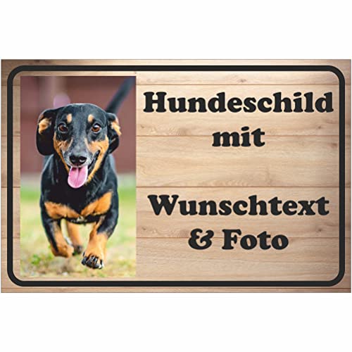 INDIGOS UG - Hundeschild - Aufkleber - Hund - mit Wunschtext und Foto - Spruch - Design Deko Geschenkidee individuell personalisiert - Sticker selbst gestalten INDIGOS UG - Hundeschild - Aufkleber - Hund - mit Wunschtext und Foto - Spruch - Design Deko Geschenkidee individuell personalisiert - Sticker selbst gestalten von INDIGOS