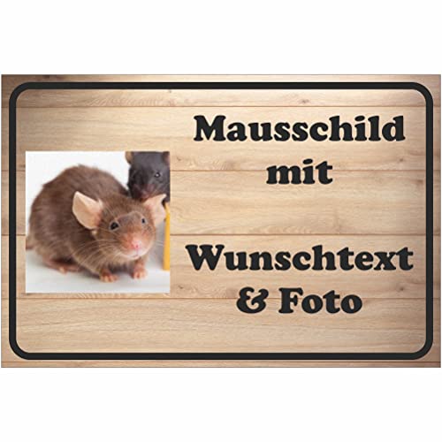 INDIGOS UG - Alu-Dibond Schild - Maus - mit Wunschtext und Foto - Spruch - Design Deko Geschenkidee individuell personalisiert - Schilder selbst gestalten INDIGOS UG - Alu-Dibond Schild - Maus - mit Wunschtext und Foto - Spruch - Design Deko Geschenkidee individuell personalisiert - Schilder selbst gestalten von INDIGOS