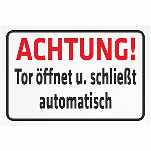 INDIGOS UG - Aluverbundplatte Schilder 3mm - Sicherheit - Achtung! Tor öffnet und schließt automatisch - 400x300 mm - Hotel, Firma, Schutz, KITA, Arzt, Praxis, Wohnung INDIGOS UG - Aluverbundplatte Schilder 3mm - Sicherheit - Achtung! Tor öffnet und schließt automatisch - 400x300 mm - Hotel, Firma, Schutz, KITA, Arzt, Praxis, Wohnung von INDIGOS