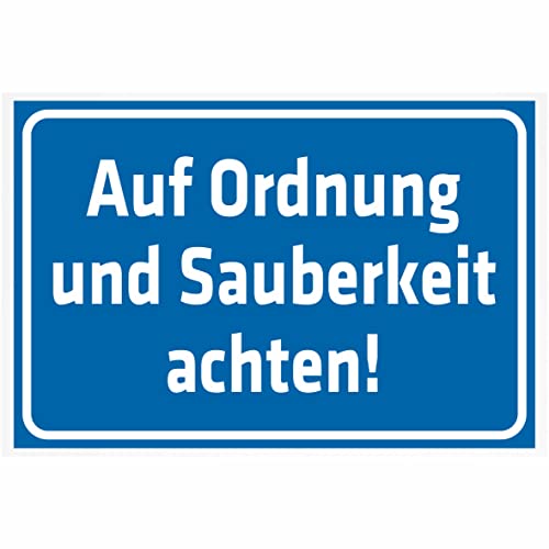 INDIGOS UG - Aluverbundplatte Schilder 3mm - Sicherheit - Auf Ordnung und Sauberkeit achten! - 600x400 mm - Hotel, Firma, Schutz, KITA, Arzt, Praxis, Wohnung INDIGOS UG - Aluverbundplatte Schilder 3mm - Sicherheit - Auf Ordnung und Sauberkeit achten! - 600x400 mm - Hotel, Firma, Schutz, KITA, Arzt, Praxis, Wohnung von INDIGOS