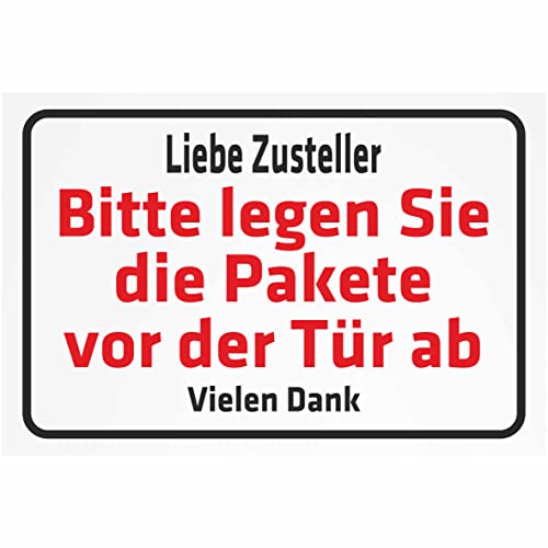 INDIGOS UG - Aluverbundplatte Schilder 3mm - Sicherheit - Bitte legen Sie die Pakete vor der Tür ab - 200x150 mm - Hotel, Firma, Schutz, KITA, Arzt, Praxis, Wohnung INDIGOS UG - Aluverbundplatte Schilder 3mm - Sicherheit - Bitte legen Sie die Pakete vor der Tür ab - 200x150 mm - Hotel, Firma, Schutz, KITA, Arzt, Praxis, Wohnung von INDIGOS