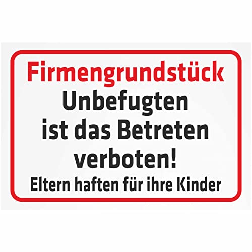 INDIGOS UG - Aluverbundplatte Schilder 3mm - Sicherheit - Firmengrundstück - Unbefugten ist das Betreten verboten - 600x400 mm - Hotel, Firma, Schutz, KITA, Arzt, Praxis, Wohnung INDIGOS UG - Aluverbundplatte Schilder 3mm - Sicherheit - Firmengrundstück - Unbefugten ist das Betreten verboten - 600x400 mm - Hotel, Firma, Schutz, KITA, Arzt, Praxis, Wohnung von INDIGOS