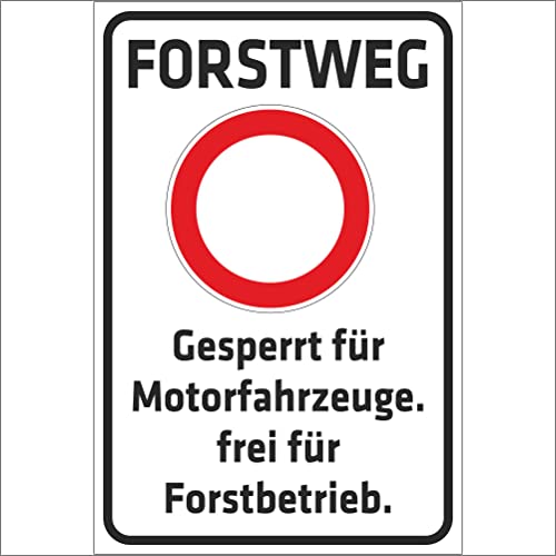 INDIGOS UG - Schild Forstweg - Gesperrt für Motorfahrzeuge - 200x150 mm - 3mm Aluverbund Schilder für Hotel, Firma, Schutz, Kita, Arzt, Praxis, Wohnung - UV- & wetterbeständig - Hinweisschild INDIGOS UG - Schild Forstweg - Gesperrt für Motorfahrzeuge - 200x150 mm - 3mm Aluverbund Schilder für Hotel, Firma, Schutz, Kita, Arzt, Praxis, Wohnung - UV- & wetterbeständig - Hinweisschild von INDIGOS