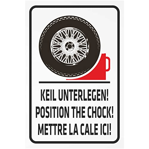 INDIGOS UG - Aluverbundplatte Schilder 3mm - Sicherheit - KEIL UNTERLEGEN - POSITION THE CHOCK - METTRE LA CALE ICI - 400x300 mm - Hotel, Firma, Schutz, KITA, Arzt, Praxis, Wohnung INDIGOS UG - Aluverbundplatte Schilder 3mm - Sicherheit - KEIL UNTERLEGEN - POSITION THE CHOCK - METTRE LA CALE ICI - 400x300 mm - Hotel, Firma, Schutz, KITA, Arzt, Praxis, Wohnung von INDIGOS