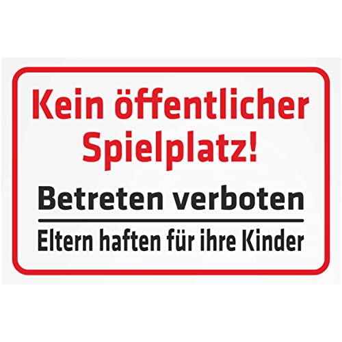 INDIGOS UG - Aluverbundplatte Schilder 3mm - Sicherheit - Kein öffentlicher Spielplatz - 400x300 mm - Hotel, Firma, Schutz, KITA, Arzt, Praxis, Wohnung INDIGOS UG - Aluverbundplatte Schilder 3mm - Sicherheit - Kein öffentlicher Spielplatz - 400x300 mm - Hotel, Firma, Schutz, KITA, Arzt, Praxis, Wohnung von INDIGOS