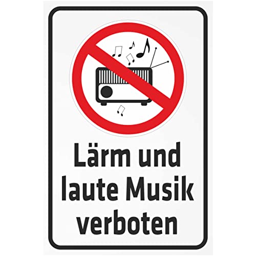 INDIGOS UG - Aluverbundplatte Schilder 3mm - Sicherheit - Lärm und laute Musik verboten - 800x600 mm - Hotel, Firma, Schutz, KITA, Arzt, Praxis, Wohnung INDIGOS UG - Aluverbundplatte Schilder 3mm - Sicherheit - Lärm und laute Musik verboten - 800x600 mm - Hotel, Firma, Schutz, KITA, Arzt, Praxis, Wohnung von INDIGOS