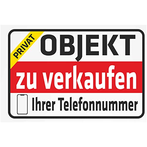 INDIGOS UG - Aluverbundplatte Schilder 3mm - Sicherheit - Objekt zu verkaufen - Privat - mit Ihrer Telefonnummer - Wunschtext - 800x600 mm - Hotel, Firma, Schutz, KITA, Arzt, Praxis, Wohnung INDIGOS UG - Aluverbundplatte Schilder 3mm - Sicherheit - Objekt zu verkaufen - Privat - mit Ihrer Telefonnummer - Wunschtext - 800x600 mm - Hotel, Firma, Schutz, KITA, Arzt, Praxis, Wohnung von INDIGOS